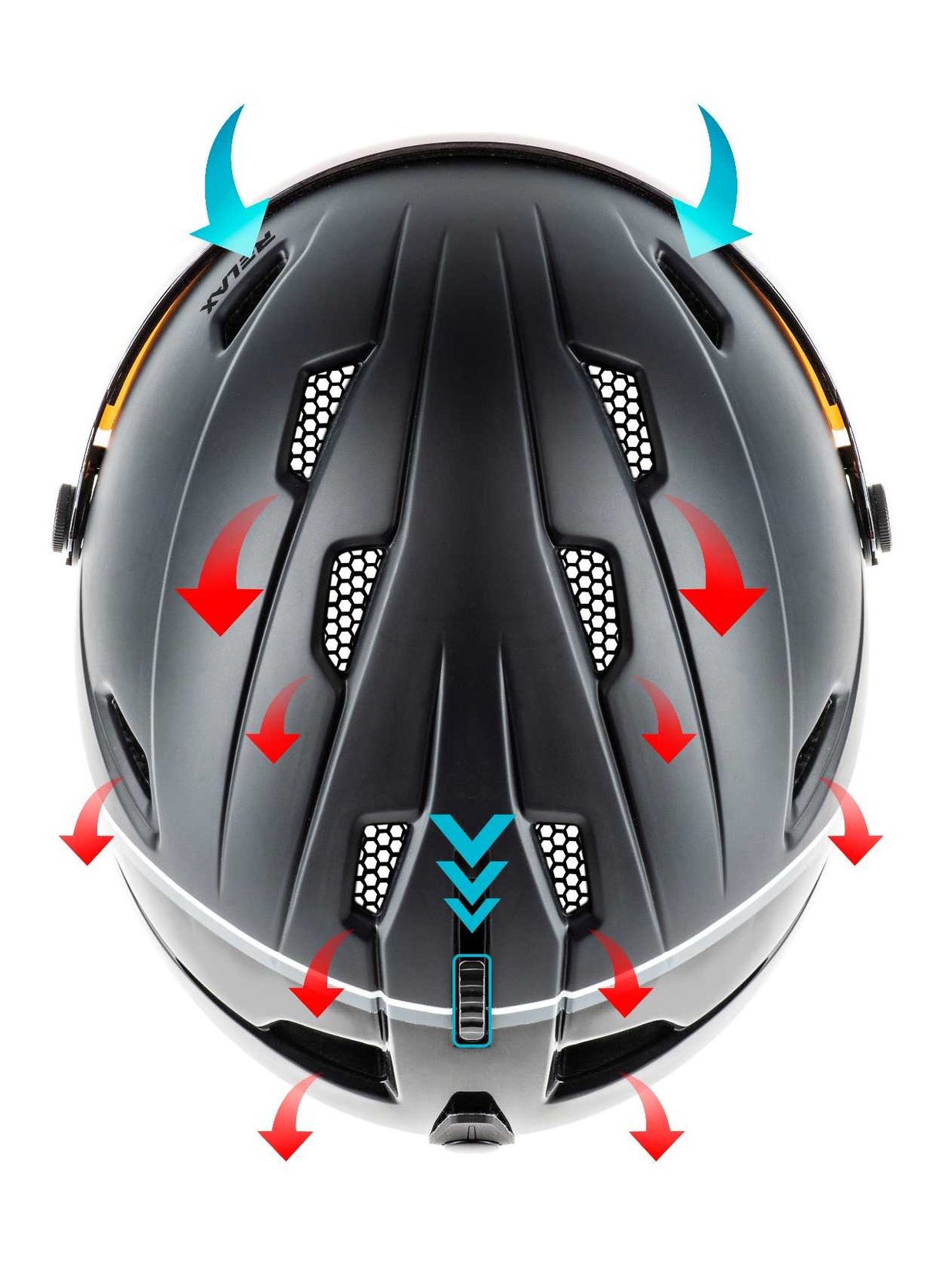 Relax Stealth Skihjelm med visir - Dame / Herre - Hvid -