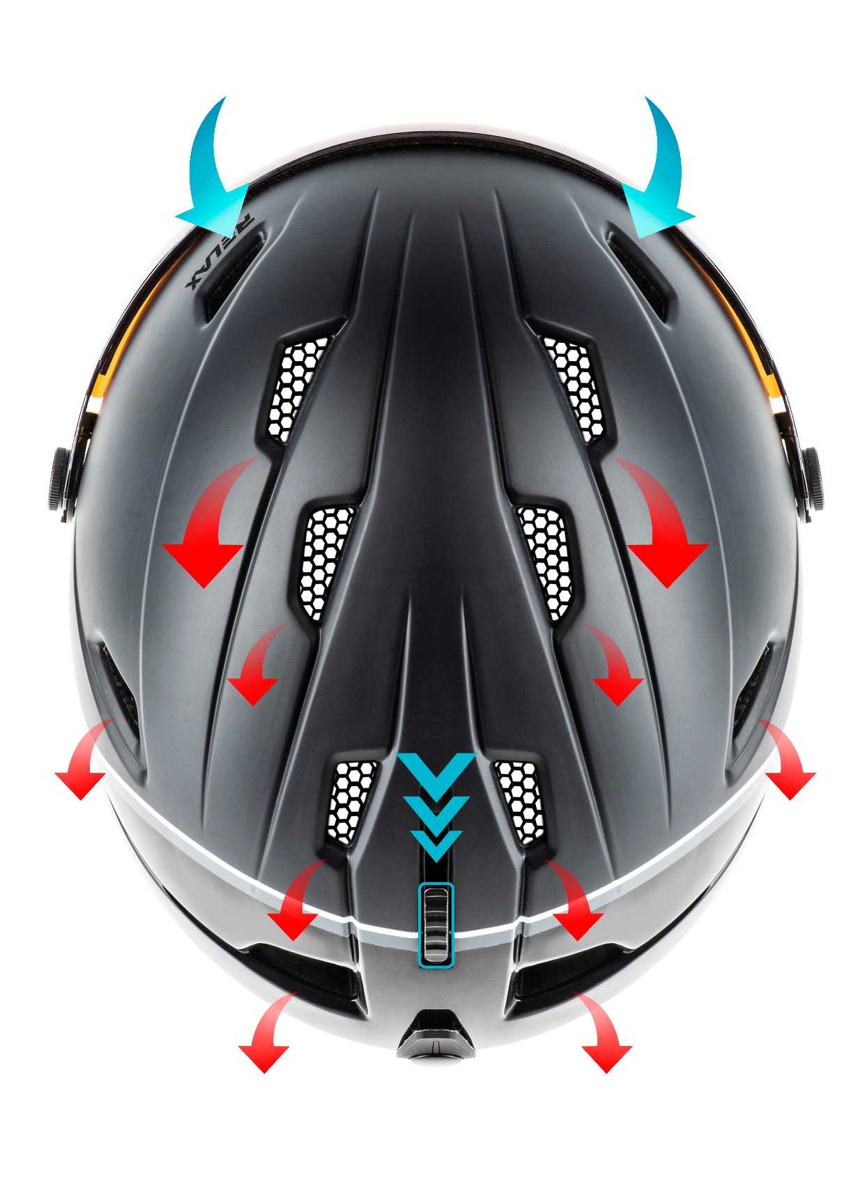 Relax Stealth Skihjelm med visir - Dame / Herre - Hvid -