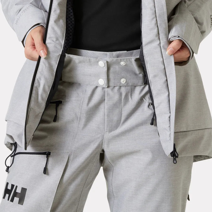 Helly Hansen Women’s Powderqueen Skisæt Dame - Grey Melange / Darkest Spruce - - 65753_949-2-feature83