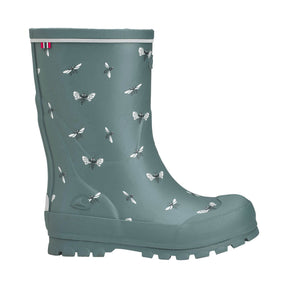 Viking Jolly Print Rubber Boots Gummistøvler Børn - Bluegreen/White - Bluegreen White
