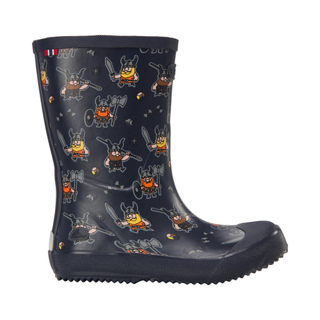 Viking Indie Print Gummistøvler Børn - Navy/Orange -