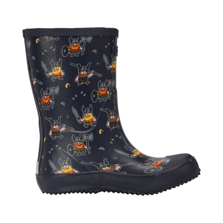 Viking Indie Print Gummistøvler Børn - Navy/Orange -