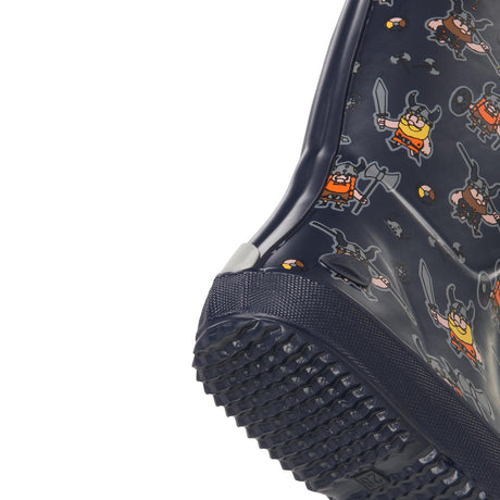 Viking Indie Print Gummistøvler Børn - Navy/Orange -
