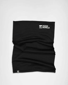 Mons Royale Double Up Merino Neckwarmer Halsedisse Dame / Herre - Black - Black One-size