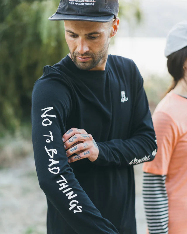 Mons Royale Icon Merino Classic Long Sleeve T-Shirt Herre - Black -