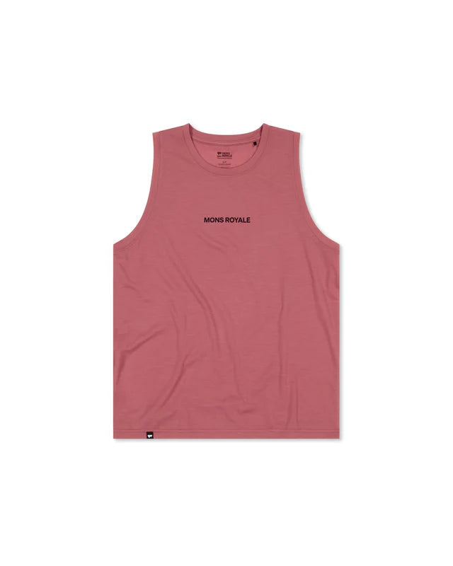 Mons Royale Icon Merino Tank Top Dame - Canyon Rose -