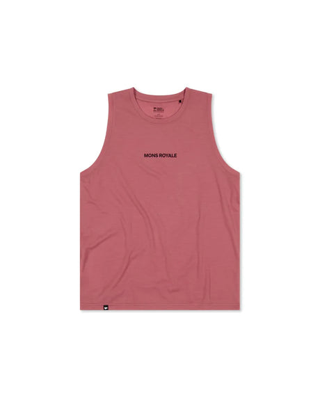 Mons Royale Icon Merino Tank Top Dame - Canyon Rose -
