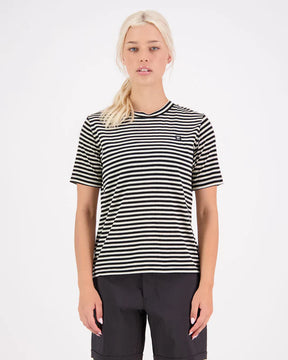 Mons Royale Icon Merino T-Shirt Dame - Stripe - Stripe