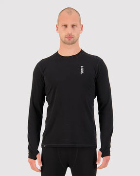 Mons Royale Cascade Merino Base Layer Long Sleeve Skiundertrøje Herre - Black - Black