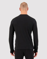 Mons Royale Cascade Merino Base Layer Long Sleeve Skiundertøj Sæt Herre - Black