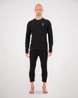 Mons Royale Cascade Merino Base Layer Long Sleeve Skiundertøj Sæt Herre - Black