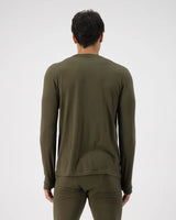 Mons Royale Cascade Merino Base Layer Long Sleeve Skiundertøj Sæt Herre - Dark Olive