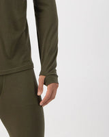 Mons Royale Cascade Merino Base Layer Long Sleeve Skiundertøj Sæt Herre - Dark Olive