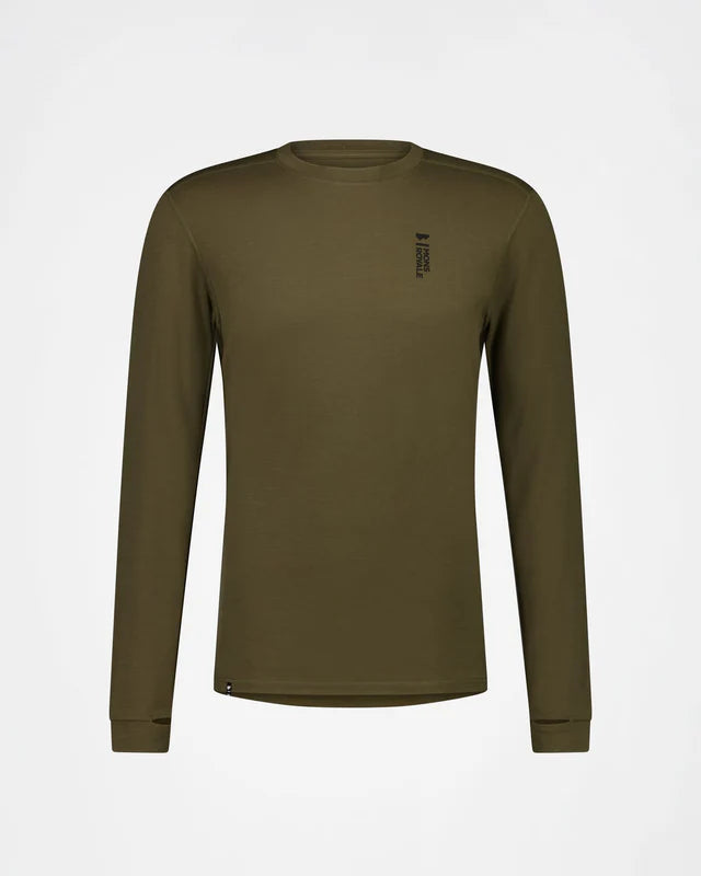 Mons Royale Cascade Merino Base Layer Long Sleeve Skiundertøj Sæt Herre - Dark Olive