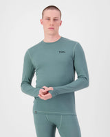 Mons Royale Cascade Merino Base Layer Long Sleeve Skiundertrøje Herre - Burnt Sage