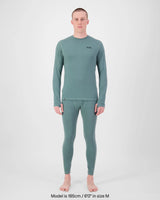 Mons Royale Cascade Merino Base Layer Long Sleeve Skiundertrøje Herre - Burnt Sage