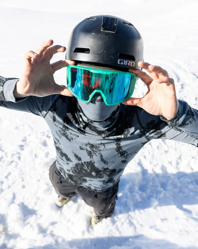 Mons Royale Cascade Merino Base Layer Long Sleeve Skiundertrøje Herre - Mtn Pixel Grey -