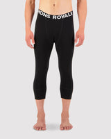 Mons Royale Cascade Merino Base Layer Long Sleeve Skiundertøj Sæt Herre - Black