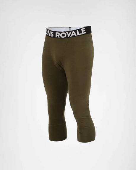 Mons Royale Cascade Merino Base Layer 3/4 Legging Skiunderbukser Herre - Dark Olive