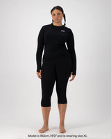 Mons Royale Cascade Merino Base Layer Long Sleeve Skiundertrøje Dame – Black - - 100503-1171-001-006