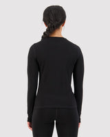 Mons Royale Cascade Merino Base Layer Long Sleeve Skiundertrøje Dame – Black - - 100503-1171-001-102