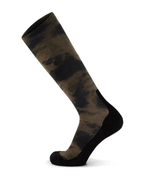 Mons Royale Atlas Merino Snow Sock Digital Skisokker Dame / Herre - Olive Tie Dye