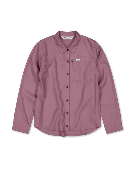 Mons Royale AT Merino Short Sleeve Shirt Langærmet Skjorte Dame - Sierra Pink -