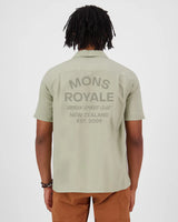 Mons Royale Breezer Merino Short Sleeve T-Shirt Herre - Dried Eucalyptus -