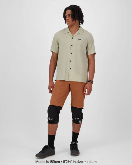 Mons Royale Breezer Merino Short Sleeve T-Shirt Herre - Dried Eucalyptus -