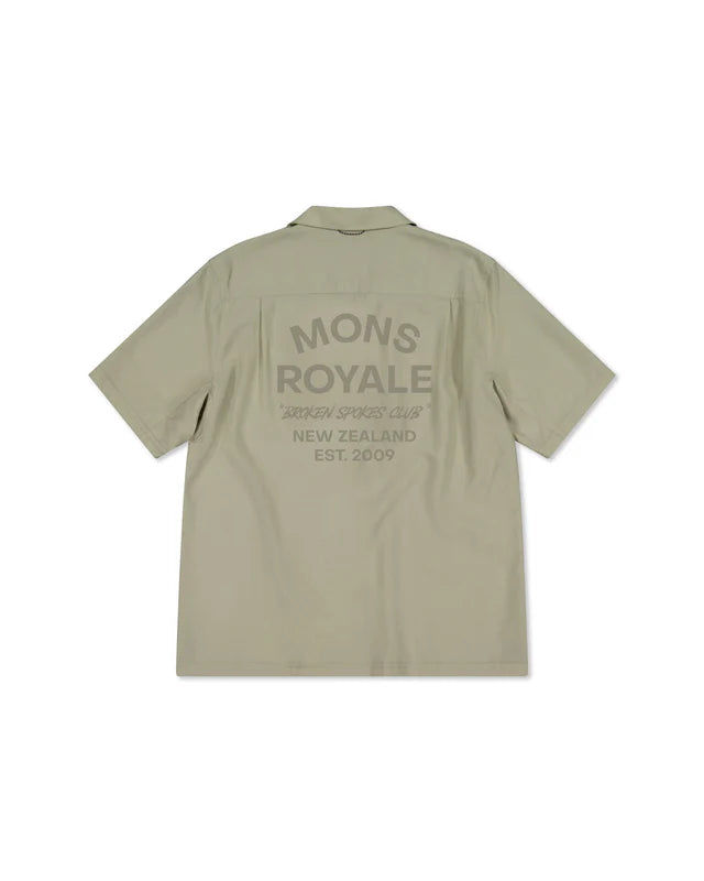 Mons Royale Breezer Merino Short Sleeve T-Shirt Herre - Dried Eucalyptus -