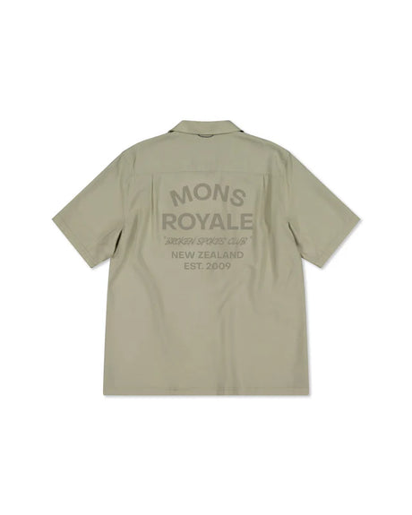 Mons Royale Breezer Merino Short Sleeve T-Shirt Herre - Dried Eucalyptus -