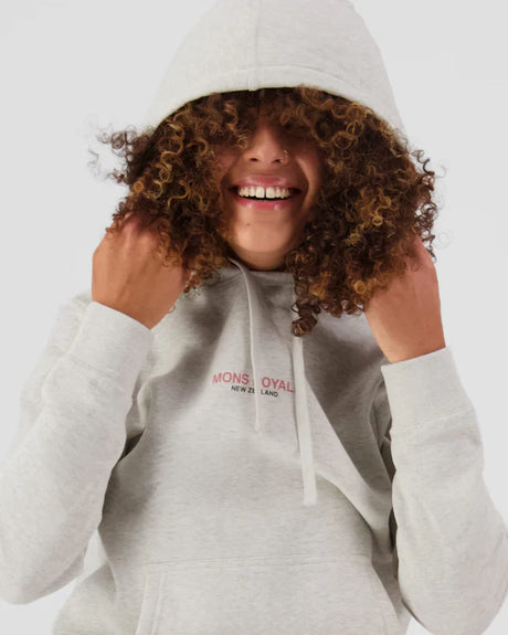 Mons Royale Inversion Merino Hoodie Hættetrøje Dame - Light Grey Heather -