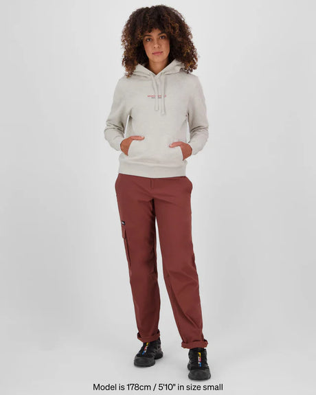 Mons Royale Inversion Merino Hoodie Hættetrøje Dame - Light Grey Heather -