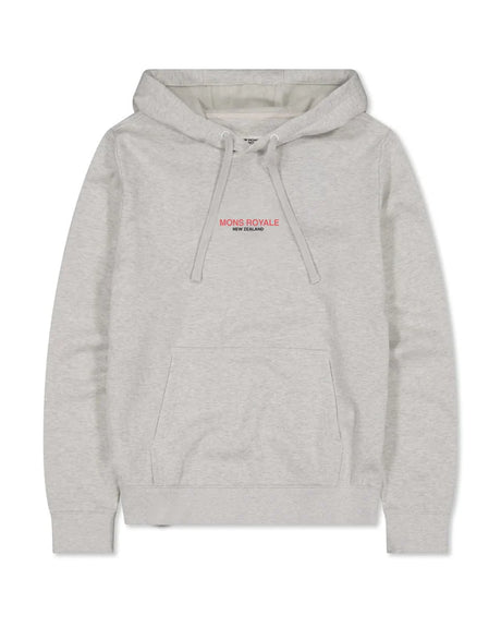 Mons Royale Inversion Merino Hoodie Hættetrøje Dame - Light Grey Heather -