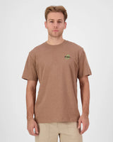 Mons Royale Yonder Merino Organic Cotton T-Shirt Herre - Mocha - Mocha