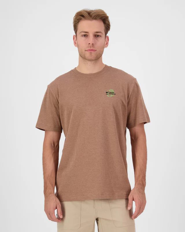 Mons Royale Yonder Merino Organic Cotton T-Shirt Herre - Mocha - Mocha