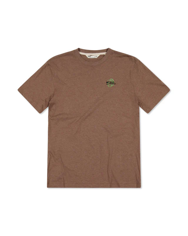 Mons Royale Yonder Merino Organic Cotton T-Shirt Herre - Mocha -