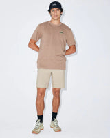 Mons Royale Yonder Merino Organic Cotton T-Shirt Herre - Mocha -