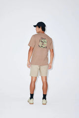 Mons Royale Yonder Merino Organic Cotton T-Shirt Herre - Mocha -