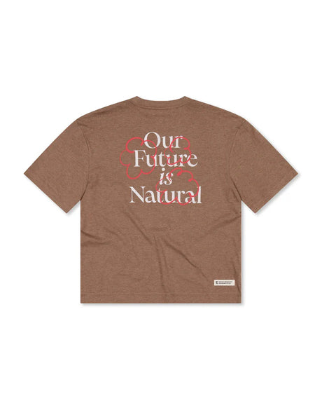Mons Royale Yonder Merino Organic Cotton T-Shirt Dame - Mocha -
