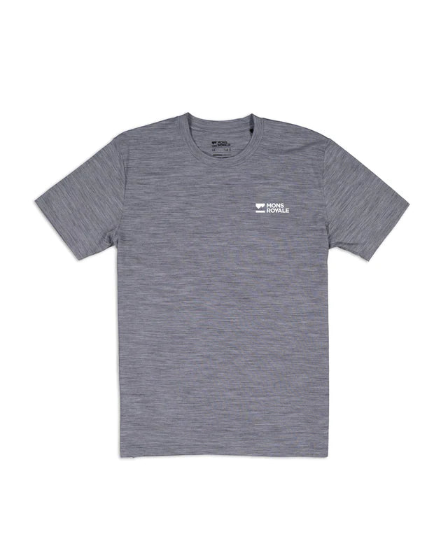 Mons Royale Icon Merino T-Shirt Herre - Grey Heather -