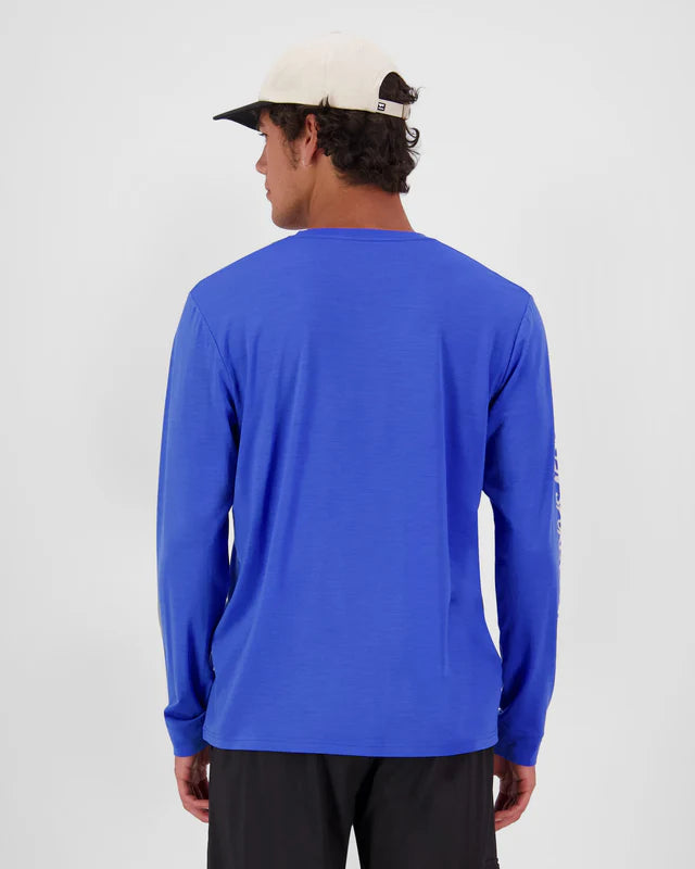 Mons Royale Icon Merino Long Sleeve T-Shirt Herre - Ultramarine -
