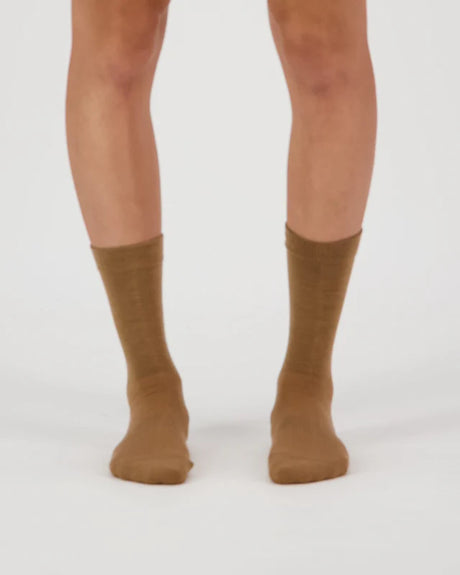 Mons Royale Unisex Atlas Merino Crew Sock Sokker - Toffee -
