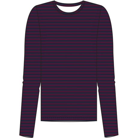 Redgreen Women Fie Long Sleeve T-shirt Dame - Eggplant Stripe - Eggplant Stripe