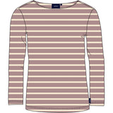 Sea Ranch Antibes Stribet Langærmet T-shirt Dame - Woodrose / Ecru - Woodrose Ecru