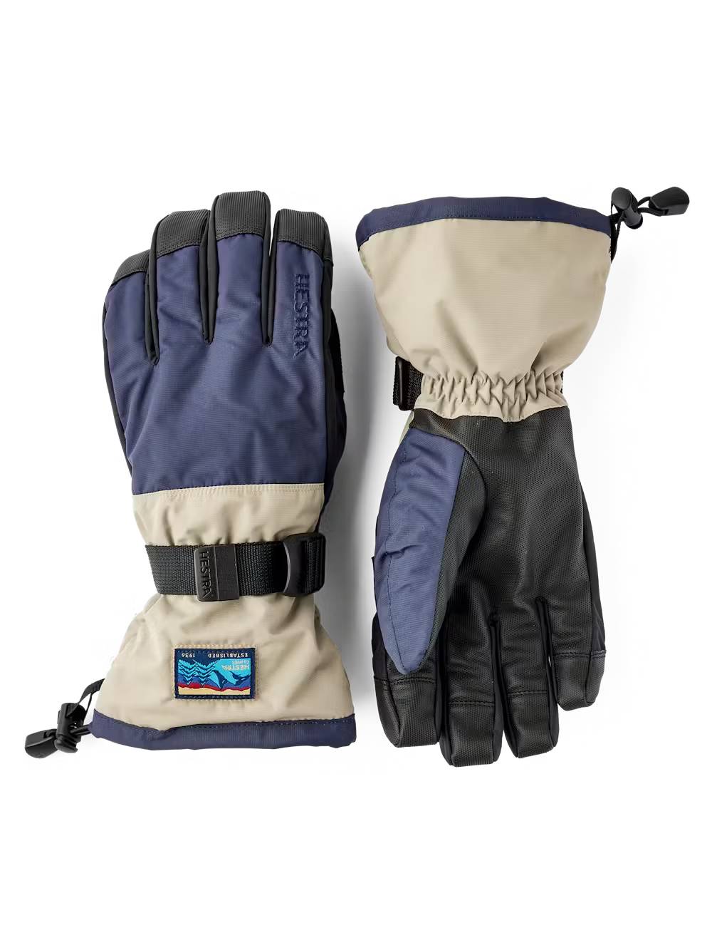 Hestra Gauntlet Sr 5-finger Skihandsker - Dark navy Beige