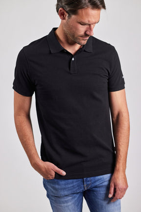 Sebago Philson Polo Pique Polo T-shirt Herre - Black - Black