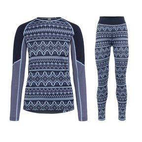 Kari Traa Malia Long Sleeve Skiundertøj Sæt Dame - Royal - XXL