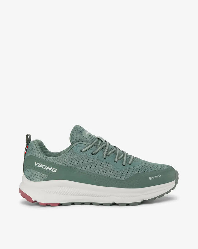 Viking Motion Low GTX W Sneakers Dame - Green Old Rose