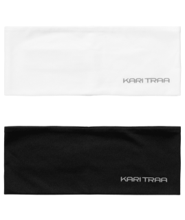 Kari Traa Nora Headband Pandebånd 2-pak - Black White - Black One-size